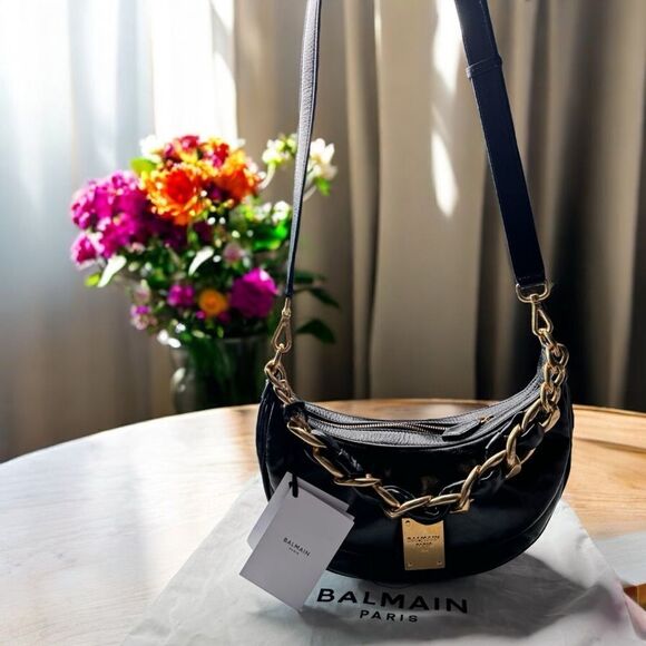 Balmain Handbags - Balmain Leather Shoulder Bag